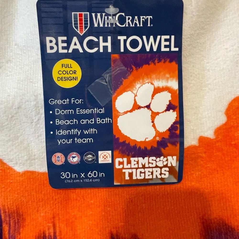 Wincraft Clemson Tigers Orange and Purple Towel